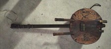 KORA STRUMENTO MUSICALE AFRICANO MANDOLINO CHITARRA ETNICA di LEGNO e ZUCCA