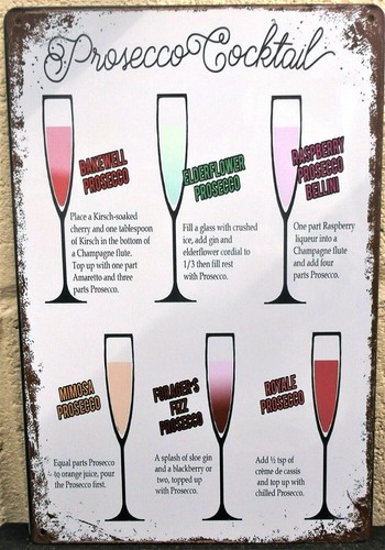 Prosecco shots insegna metallo - shots,