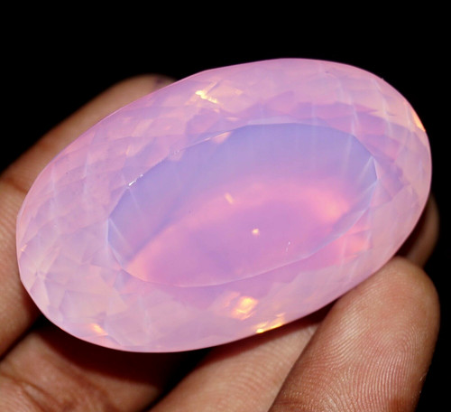 Opale rosa naturale - naturale, ovale