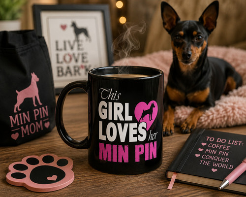 Miniature pinscher mug min pin - miniature,