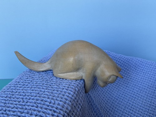 Ornamento gatto legno - ornamento,