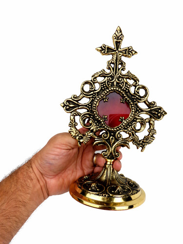 Antico ostensorio ottone - ostensorio, in