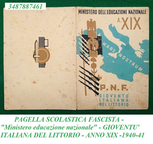 Pagella scolastica 1940 1941 - scolastica, 1940-1941