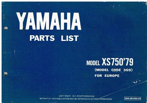 Yamaha xs750 euro - yamaha, 3g9)