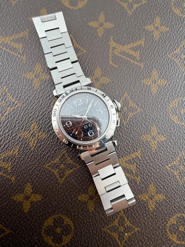 Cartier pasha gmt black dial - pasha,
