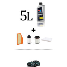 HOFFCAR Kit tagliando 4 FILTRI e 5L OLIO per Opel Insigna B 2.0 Diesel 128kw Dal