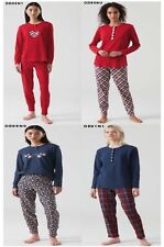 RAGNO PIGIAMA DONNA IN COTONE CALDO 100% INVERNALE PANTALONI FANTASIA SERAFINO