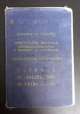 PATENTE AUTO ABILITAZIONE DI 1* GRADO ANNO 1949 PER MOTORE A SCOPPIO #19