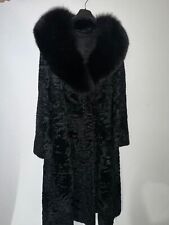 cappotto astrakan con pelliccia visone