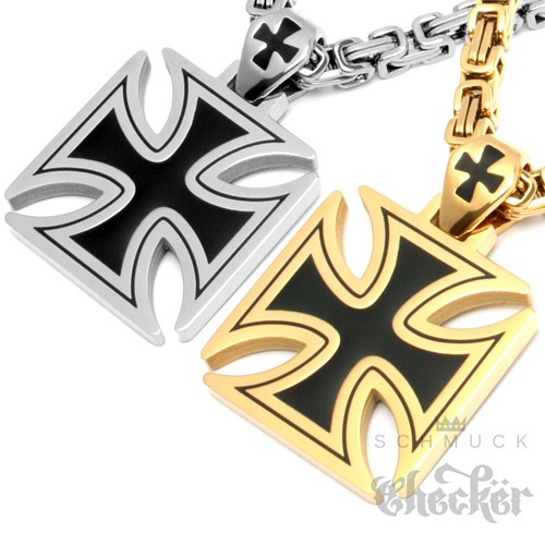 Croce ferro oro - oro, nero