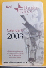 CALENDARIETTO RAI RADIO DAYS 2003