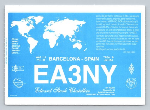Radioamatore qsl ea3ny - radioamatore,