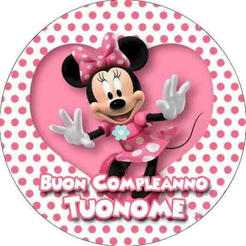 Cialda minnie rotonda con - minnie,