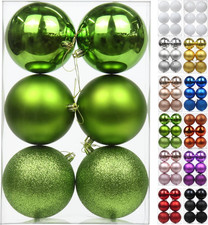 Palline Di Natale Verde 6 Pezzi 10Cm Palline Di Natale Grandi, Palline Albero Di