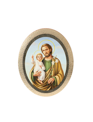 Quadro san giuseppe ovale - quadro,