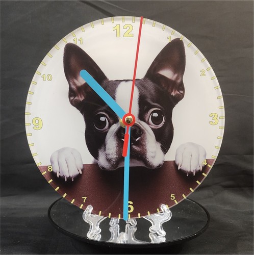 Quartz clock french bulldog - quartz, clock,