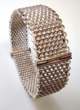 Bracciale rame e argento x Donna modello Schiava maglie intrecciate Grecia 1980