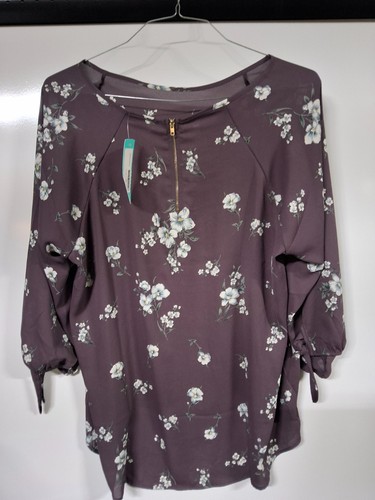 Blusa papermoon viola stampa - blusa,