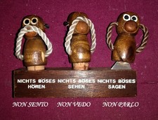 Set di 2 tappi con apribottiglie in legno USATI