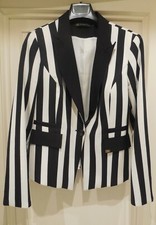 DIVE DIVINE GIACCA DONNA A RIGHE BIANCHE E NERE TAGLIA 44 - MADE IN ITALY