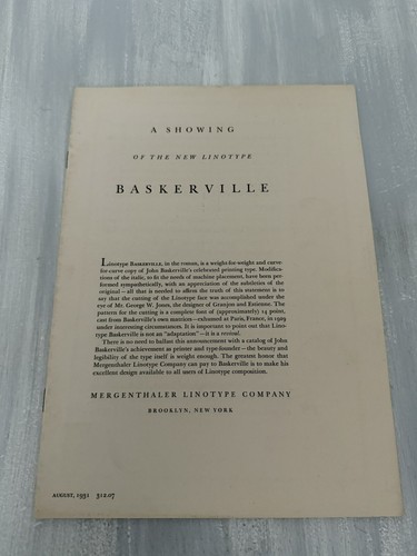 Showing the new linotype - showing,