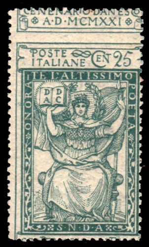 Regno italia 1921 dante - 1921, cent