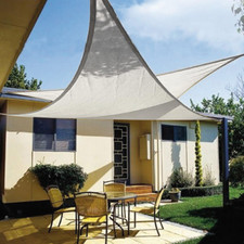vela OMBREGGIANTE triangolare Bianca 5x5x5mt - giardino telo copertura tenda