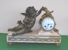 Antique clock superb marble - clock,