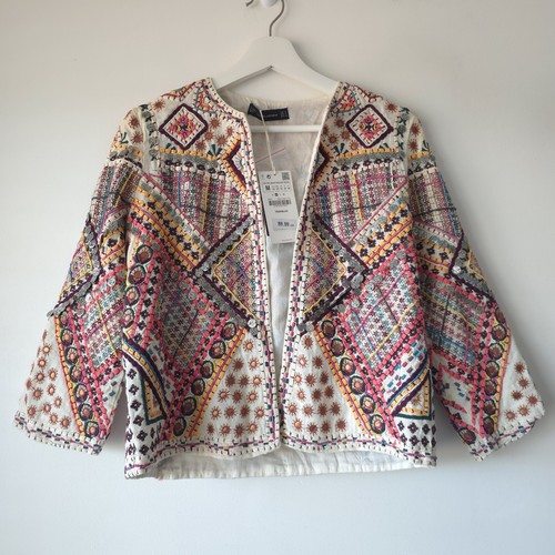 Giacca zara ricamata - zara,