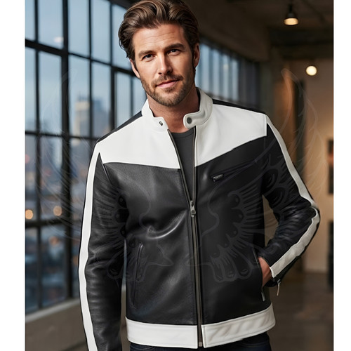 Giacca uomo nera bianca - , a