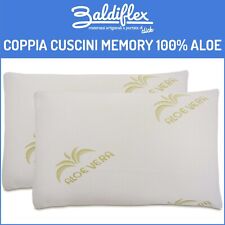 COPPIA CUSCINI MEMORY FOAM SAPONETTA SFODERABILE ALOE VERA H11 H13