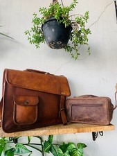 Nuovo Buffalo Borsa di Cuoio Laptop a Tracolla Spalla Custodia Gratuita [25.4cm