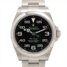 Rolex Air-King 126900 SS SS AT quadrante nero 1 collegamento aggiuntivo