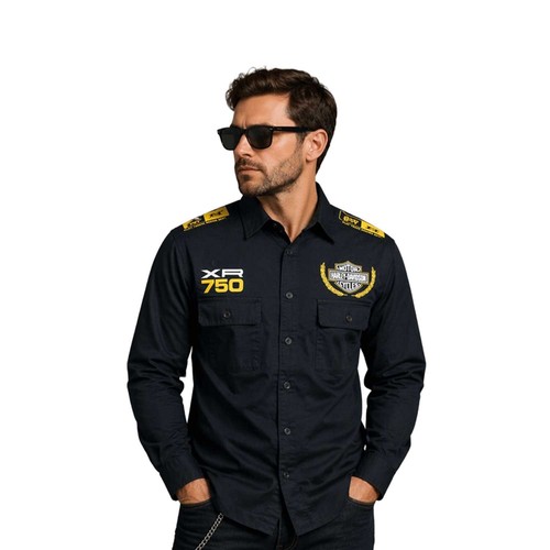 Harley davidson camicia nera - camicia,