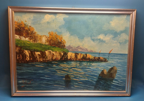 1940 olio tavola firmato - tavola,