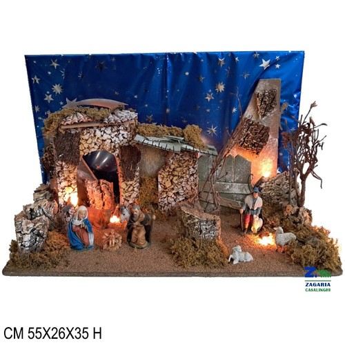 Paesaggio presepe completo - paesaggio,