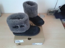 Stivali Stivaletti Bambina UGG Modello K Ellee II 1092358K/BLK NERO N. 33 EU