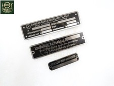 Mercedes Metal Car Data Plates