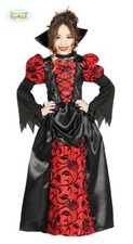 CARNEVALE HALLOWEEN VESTITO COSTUME VAMPIRA VAMPIRE VAMPIRESSA ELEGANTE BAMBINA