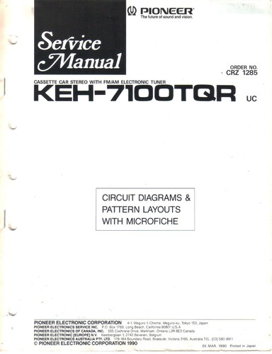Service manual pioneer - manual,