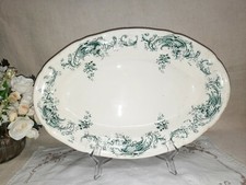 ANTICO PIATTO SOCIETÀ CERAMICA RICHARD MILANO CM34X23 INTEGRO DECORO INGLESE 