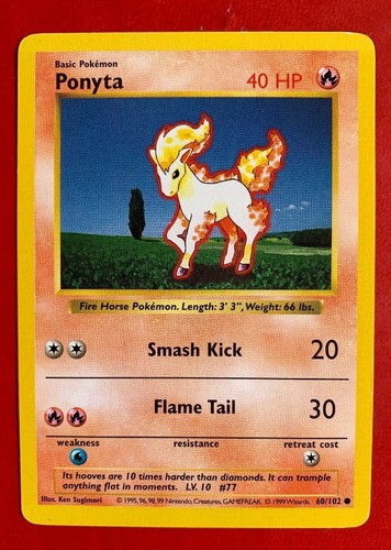 Lotto carte pokemon ponyta - carte,