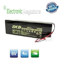 RICAMBIO BATTERIA SKB BEGHELLI AL PIOMBO 6V 4AH 4A SLIM BEGHELLI RICARICABILE