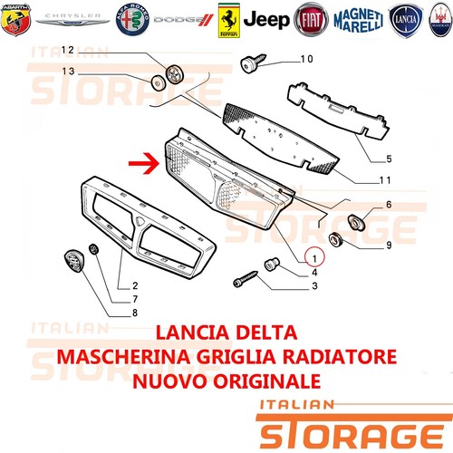 Lancia delta mascherina - lancia,