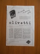 1938 OLIVETTI PORTATILE OMAGGIO OFFERTA PUBBLICITA ANTICA MACCHINA DA SCRIVERE