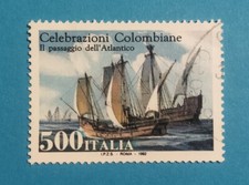 H1680-ITALIA-ITALY 1992 CELEBRAZIONI COLOMBIANE L.500 USATO