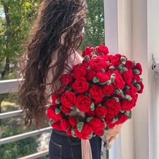 Coperta all'uncinetto bouquet