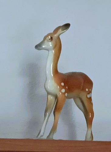 Statuina cerbiatto ceramica - cerbiatto, di