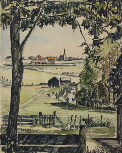 Ampio paesaggio del - , villaggio