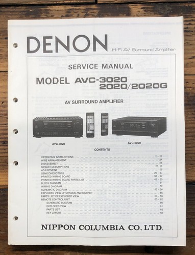 Denon avc 2020 3020 - denon, avc-2020